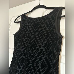 White House Black Market Velvet Roaring 20s Little Black Dress Size XXS